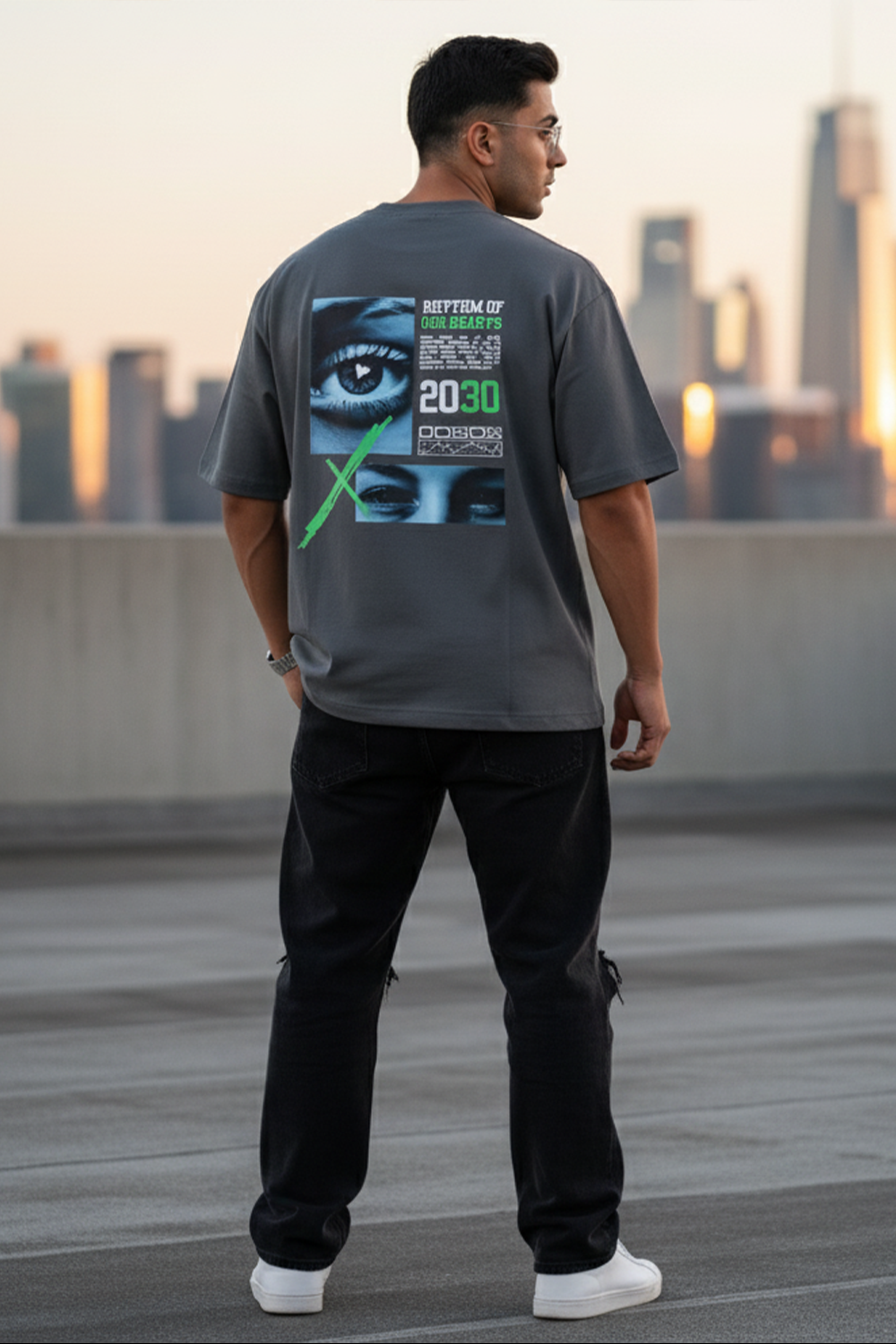 Rhythm Vision Oversized Tee | Gray