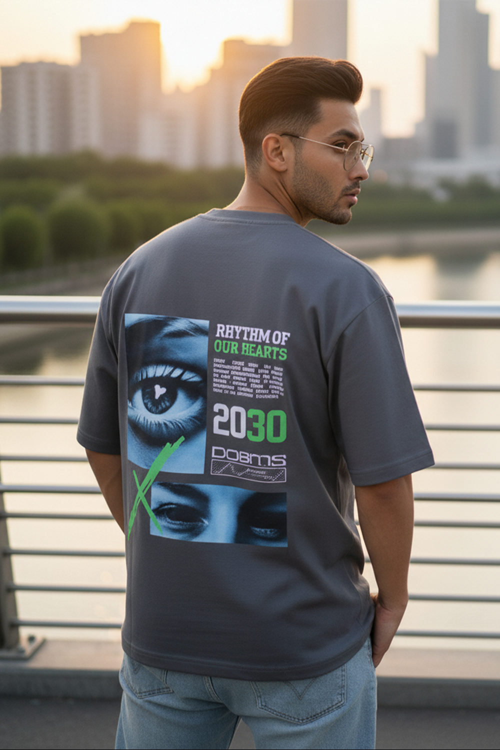 Rhythm Vision Oversized Tee | Gray