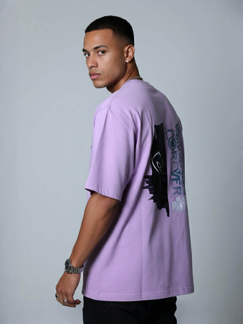 Wakanda Forever Oversized Tee – Lilac Edition