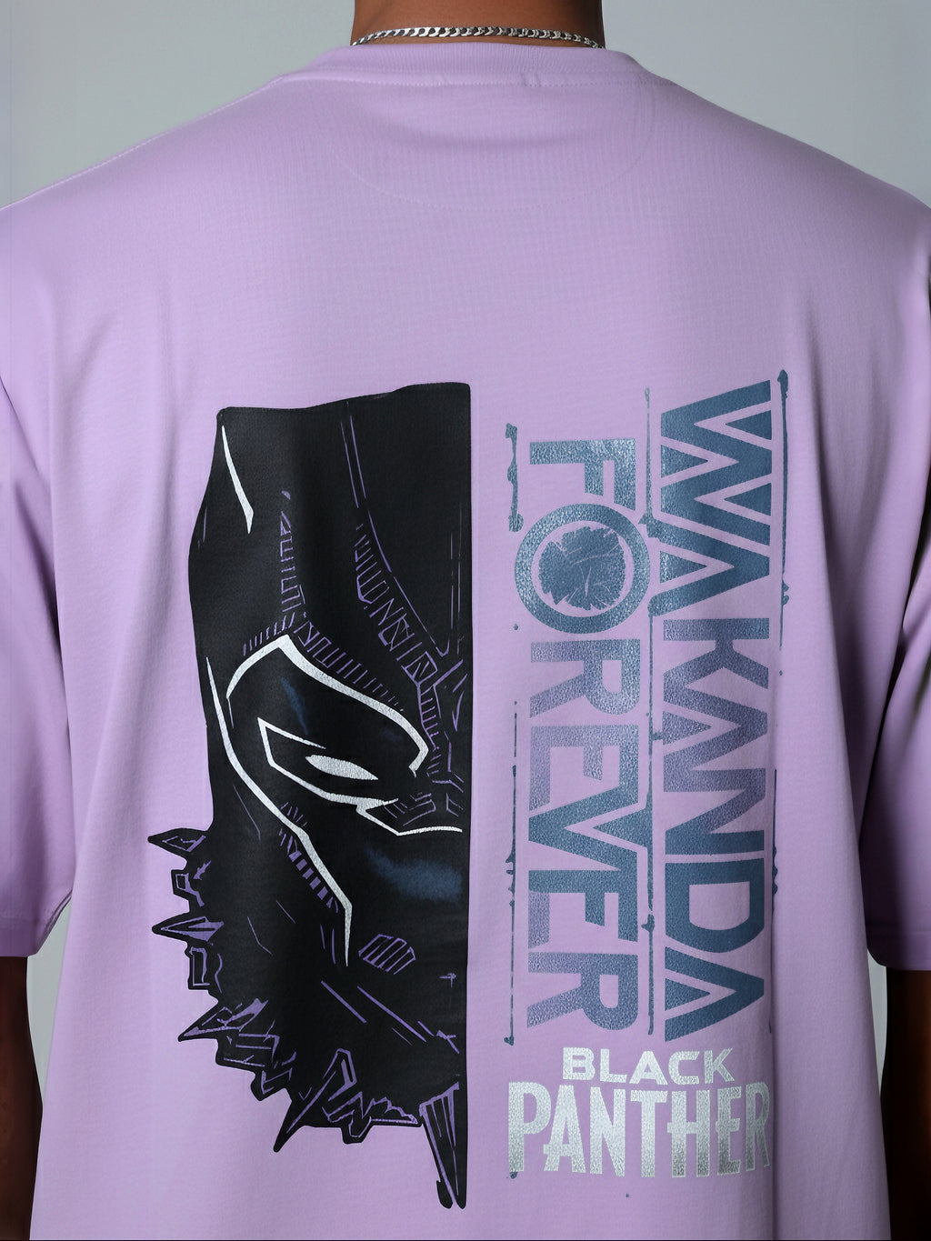Wakanda Forever Oversized Tee – Lilac Edition