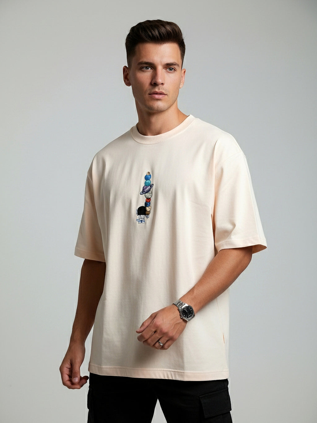 CosmoStack Cream - Oversized Tees